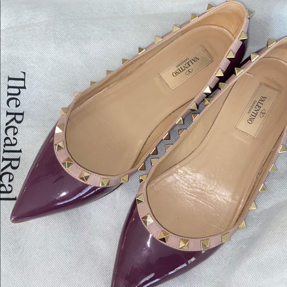 Valentino rock stud flats